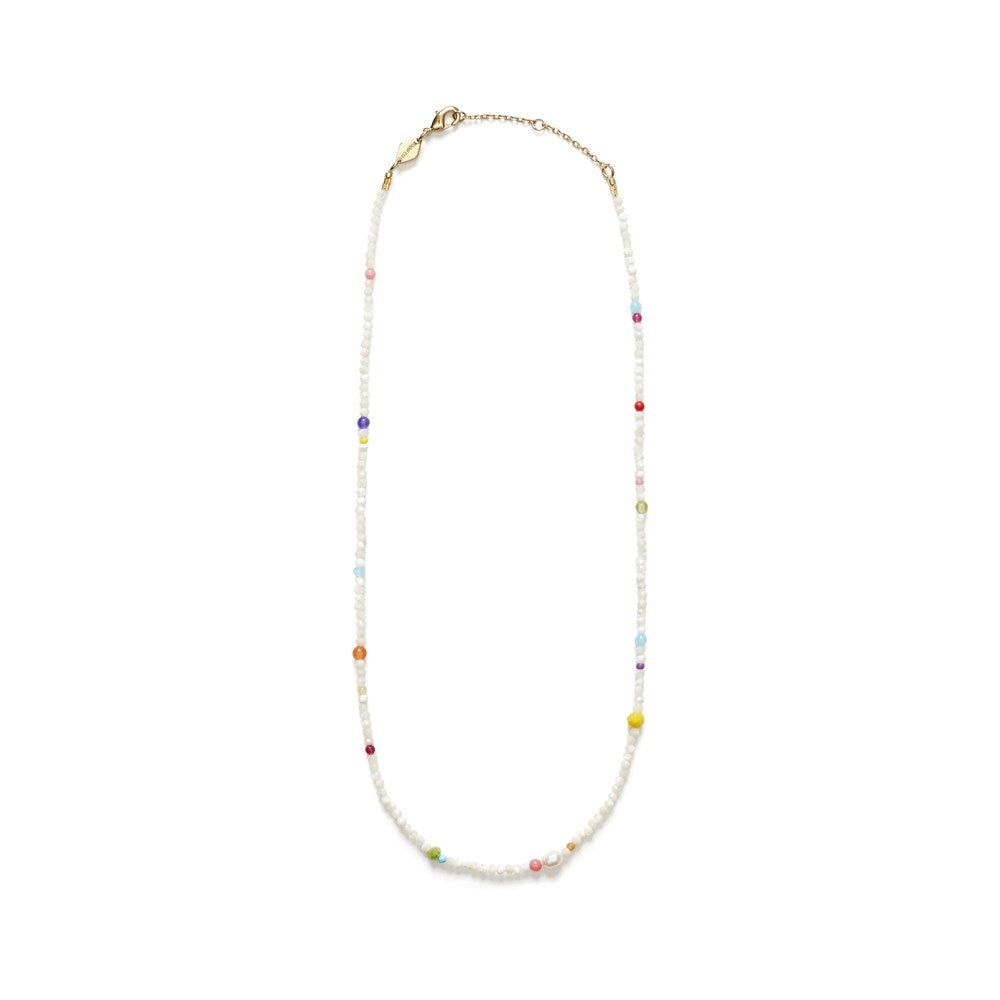 ANNI LU - Confetti Gem Necklace - White Shell