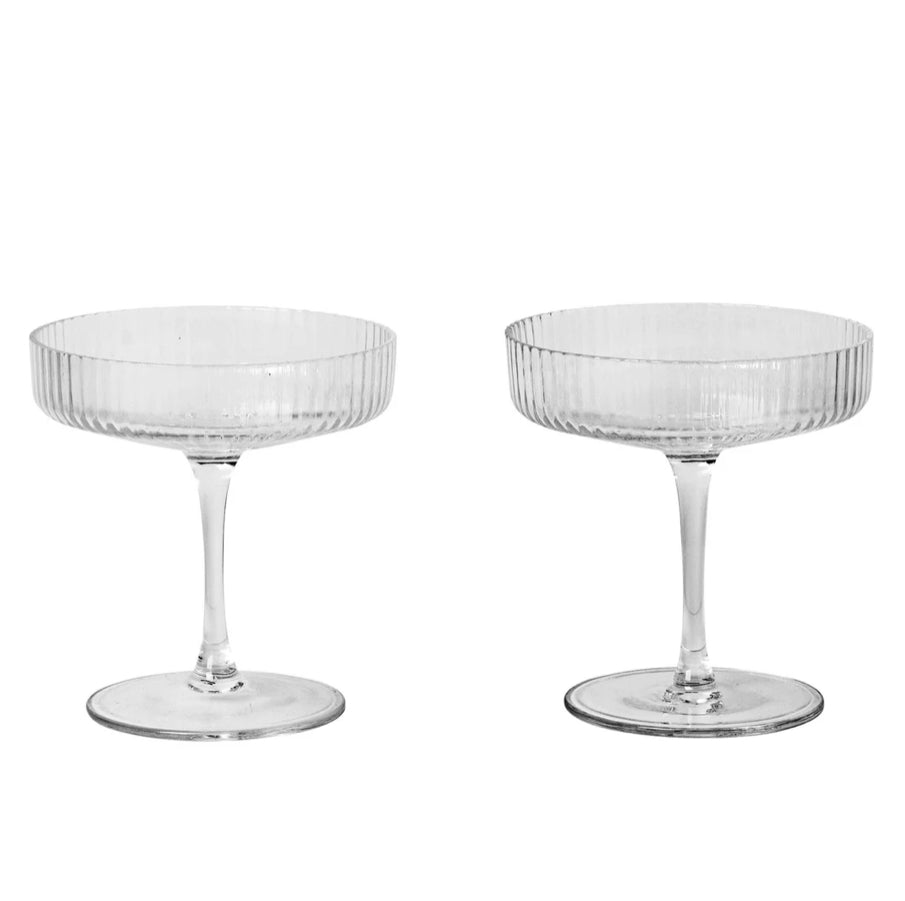 Ferm Living - Ripple Champagne Saucers - Set of 2