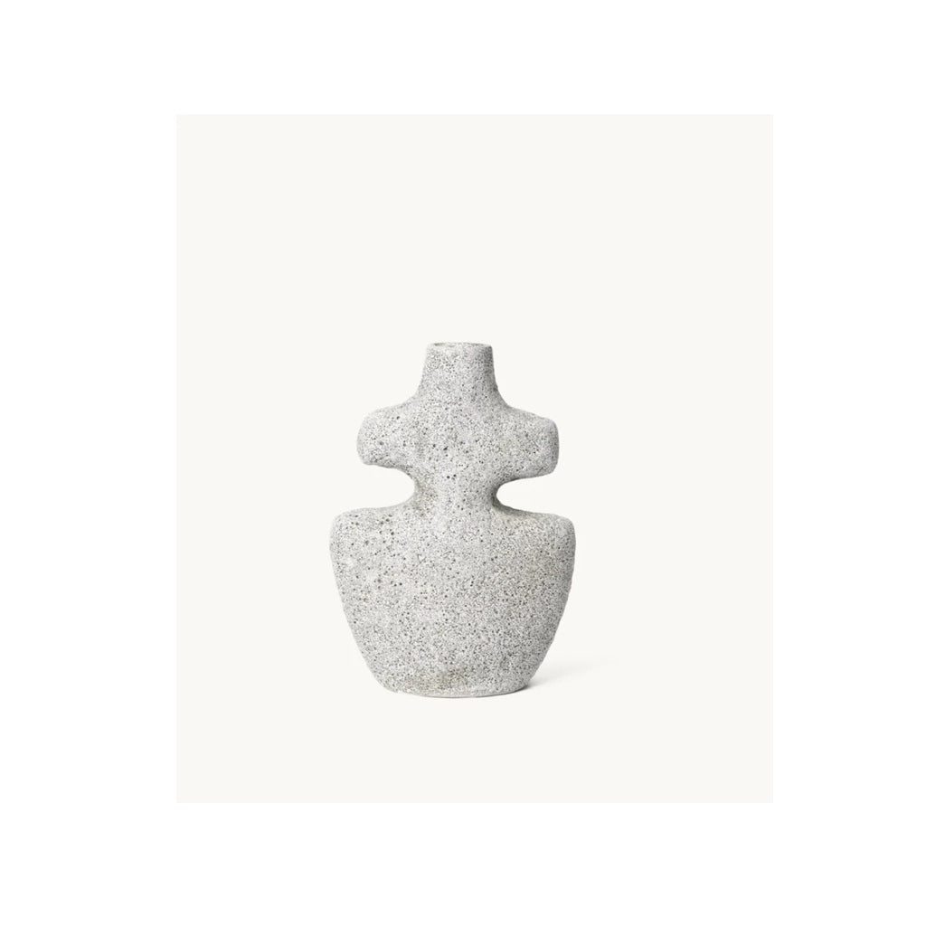 ferm LIVING - Yara Candle Holder, medium - grey pumice